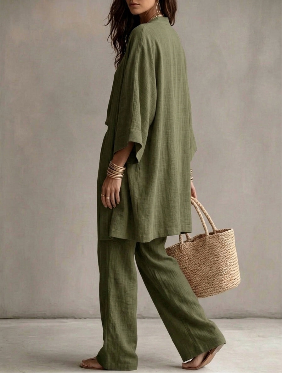 3-piece linen suit