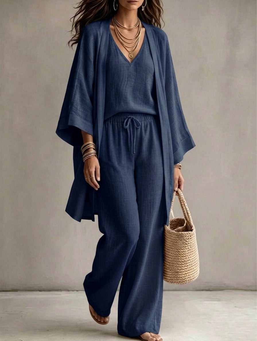 3-piece linen suit