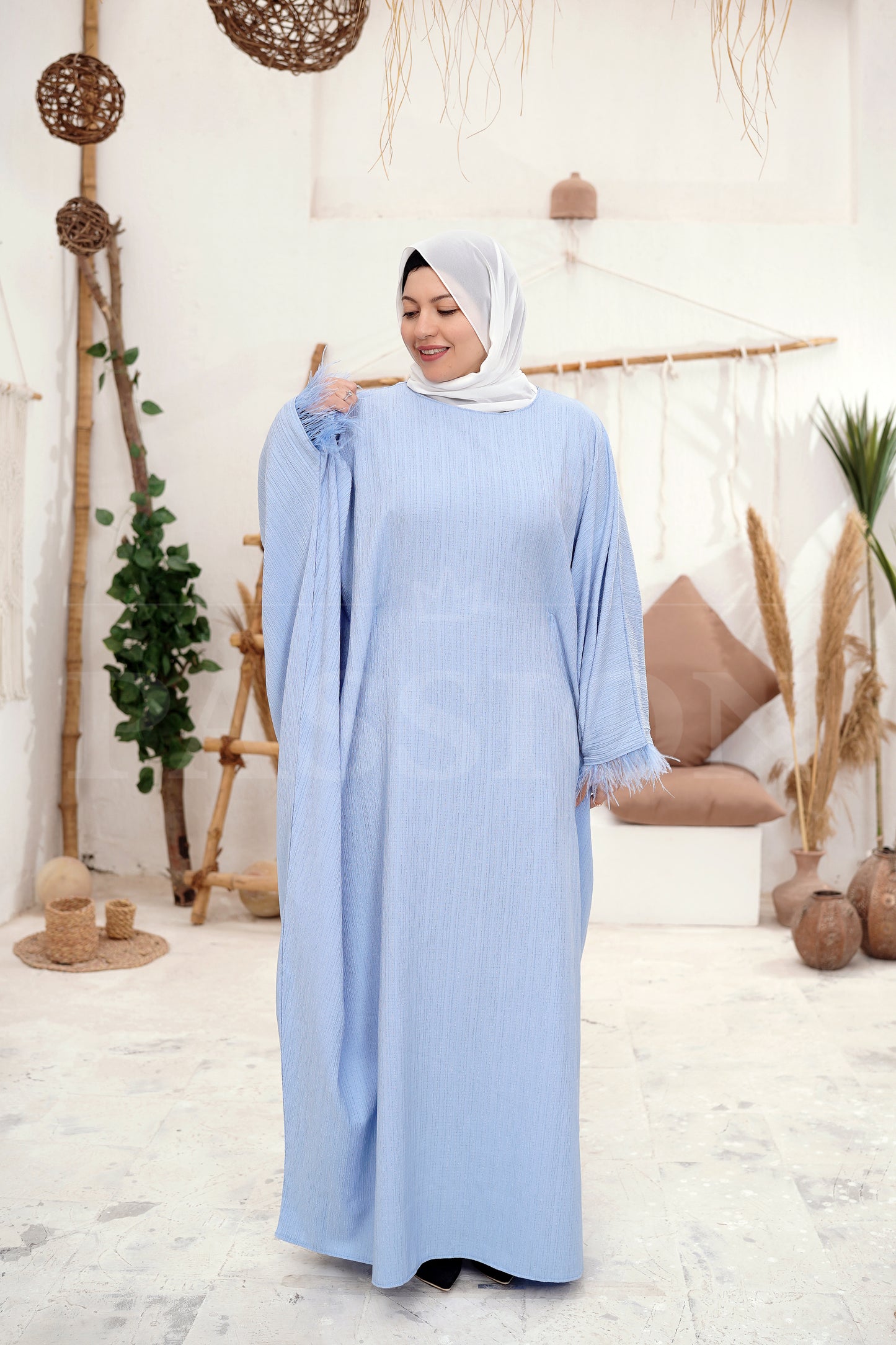 Friska Abaya Baby blue