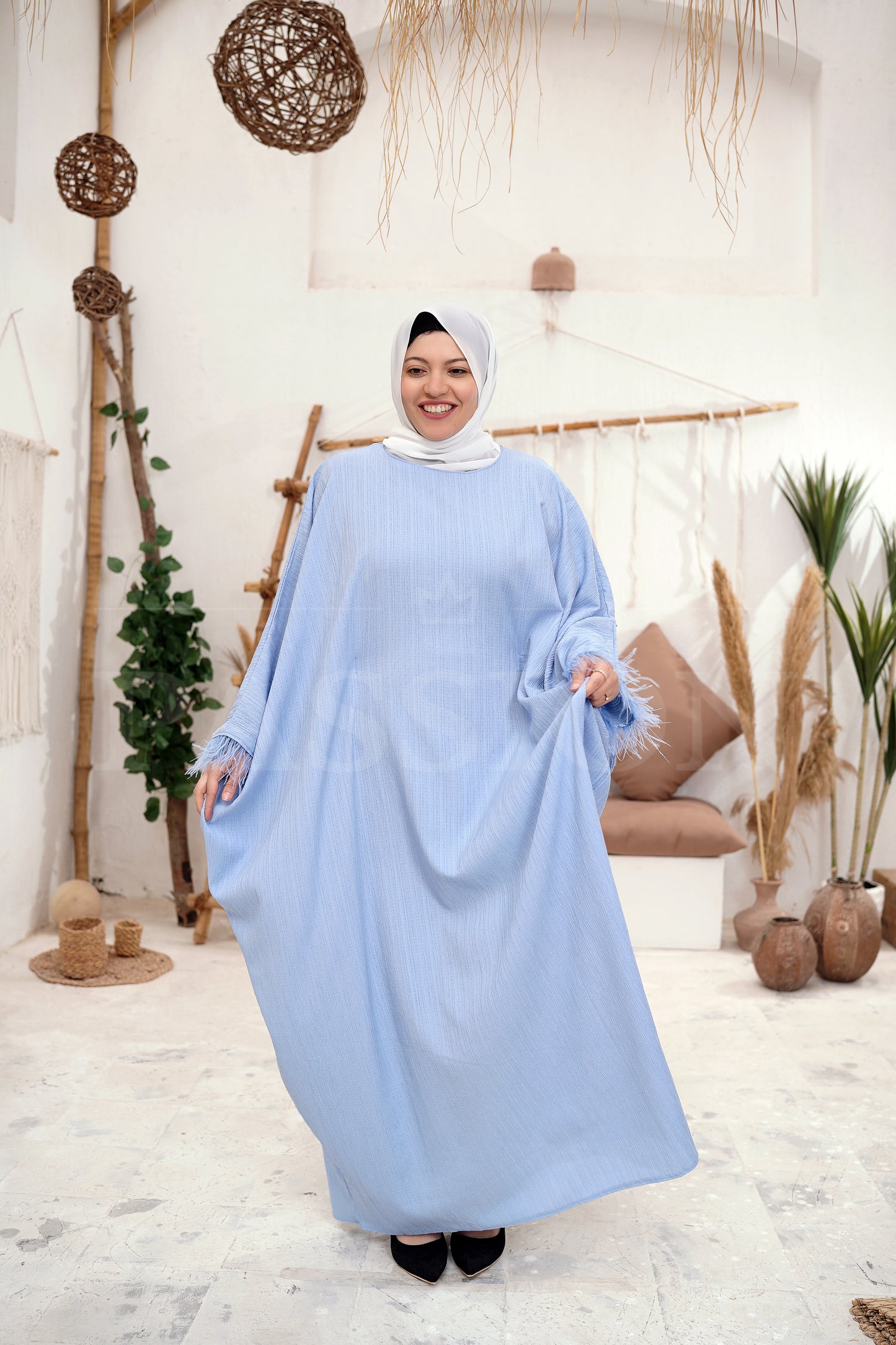 Friska Abaya Baby blue